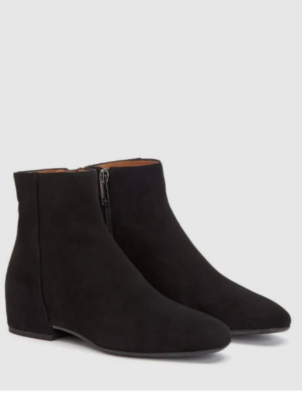 Womens Aquatalia Ulyssa Black Suede Waterproof Concealed Wedge Ankle Booties 6